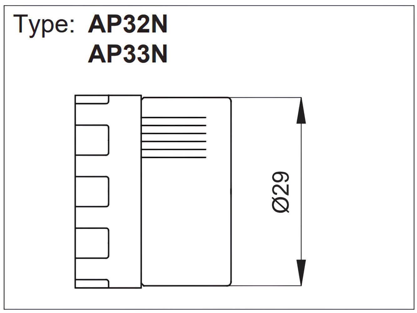 Ovládací nástavba AP32N ventil manuální tlačítko automatizace
